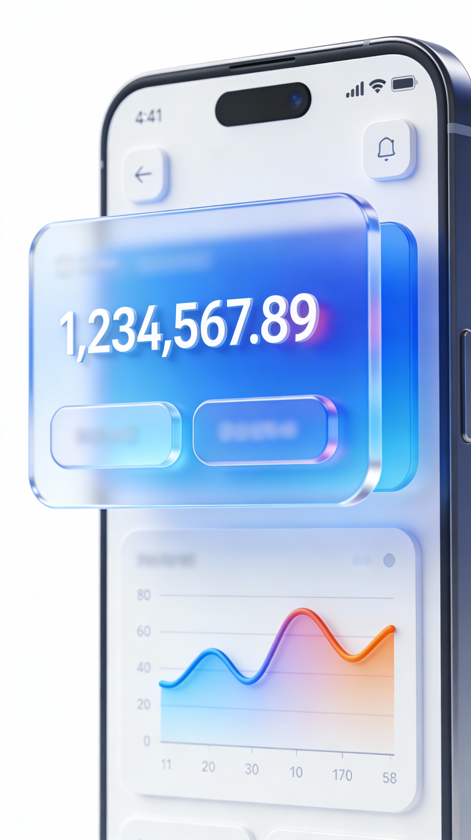 C4D 风格的金融 App UI