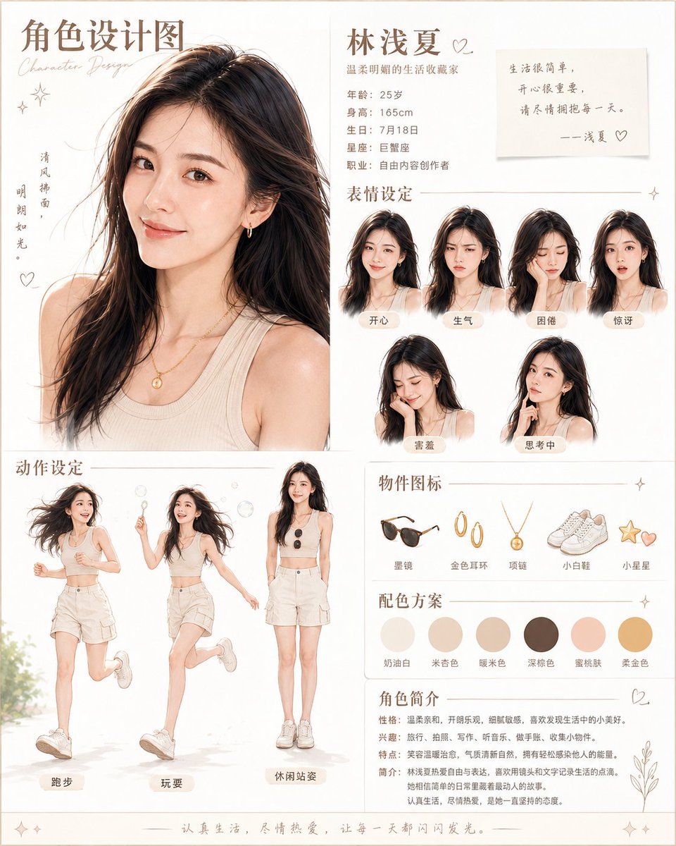 温馨中式角色设计海报