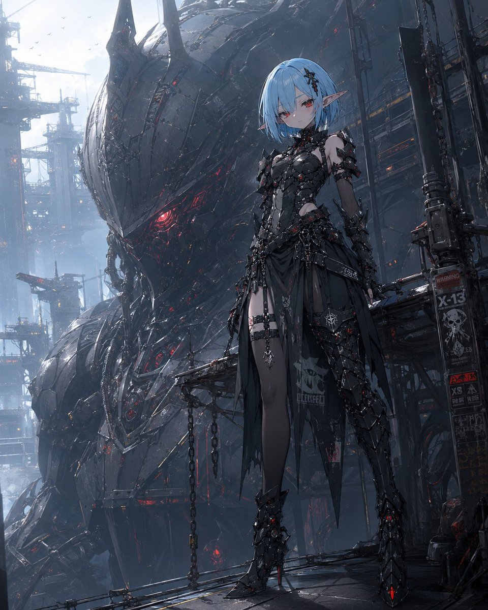 Cyberpunk Elf War Machine