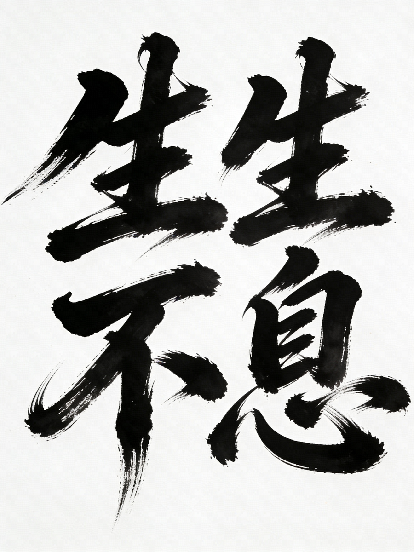 无尽活力草书海报