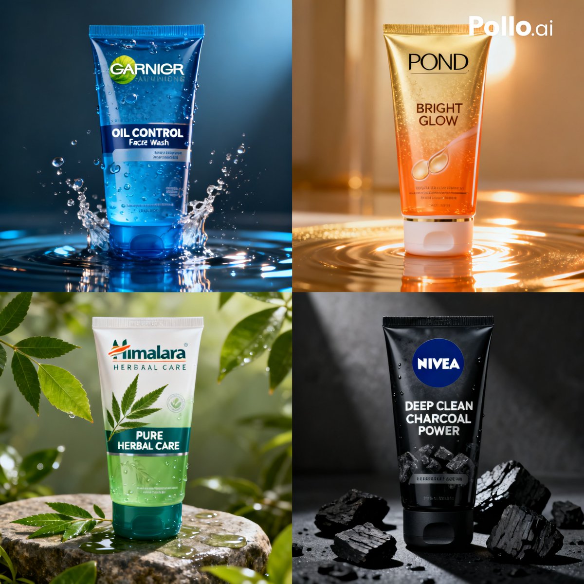 Four Panel Face Wash Grid