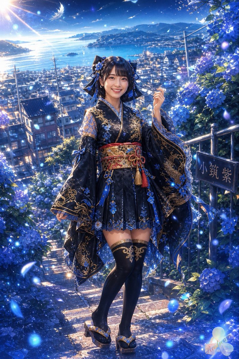 Hydrangea Kimono Anime Girl