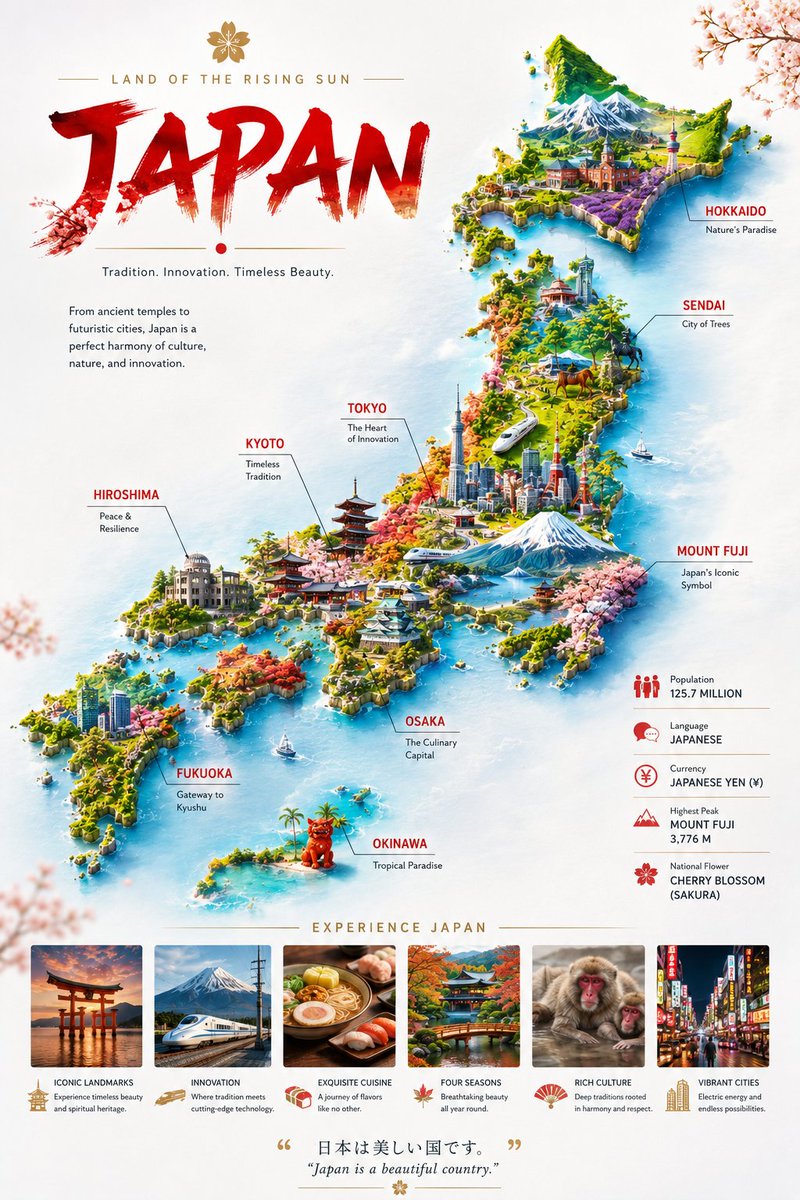 日本旅游海报信息图