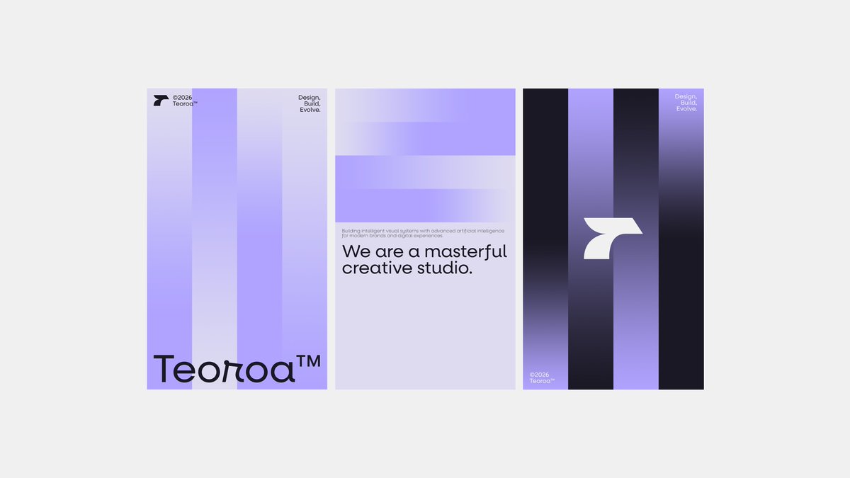 Minimalist Purple Brand Triptych