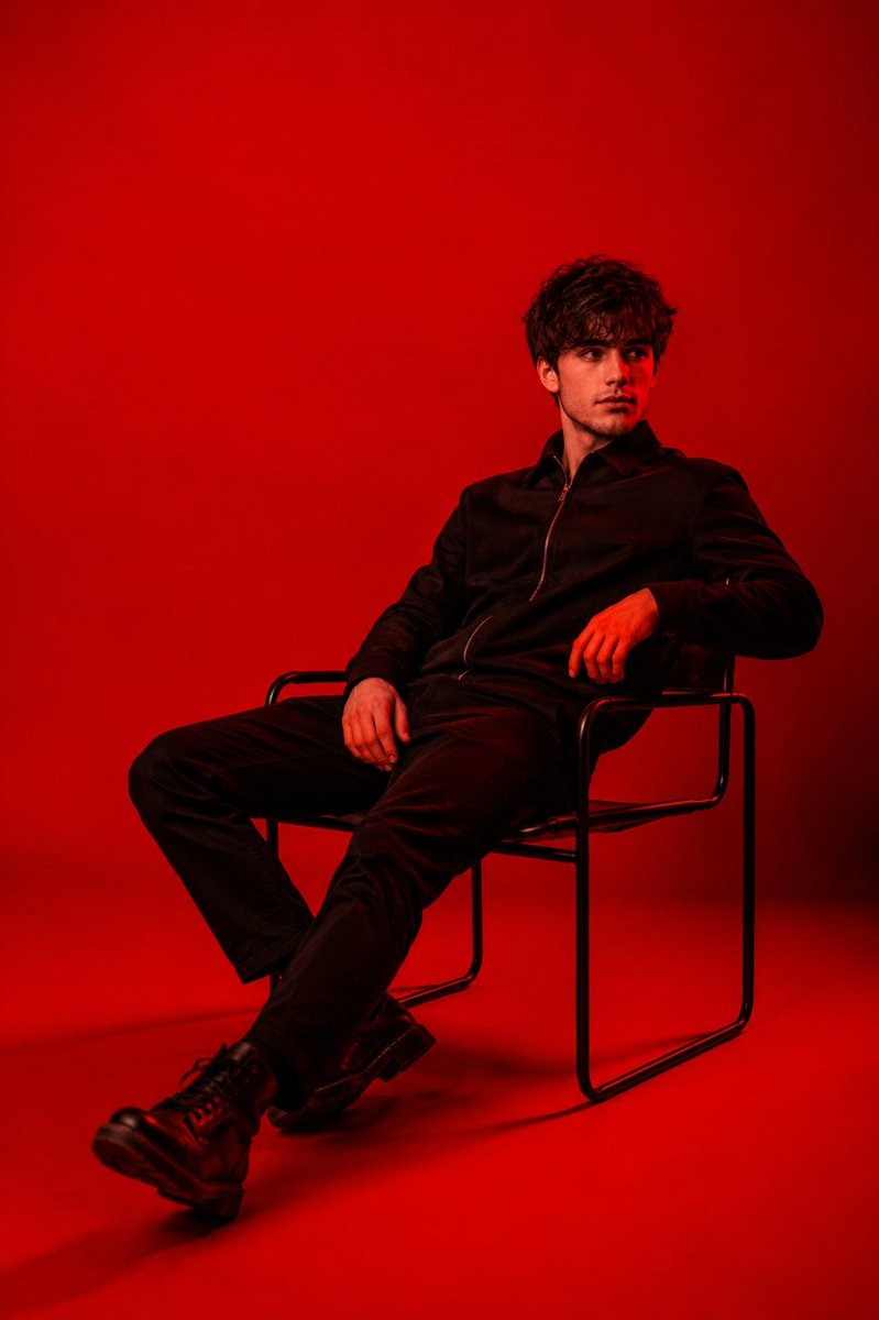 Cinematic Red Studio Portrait