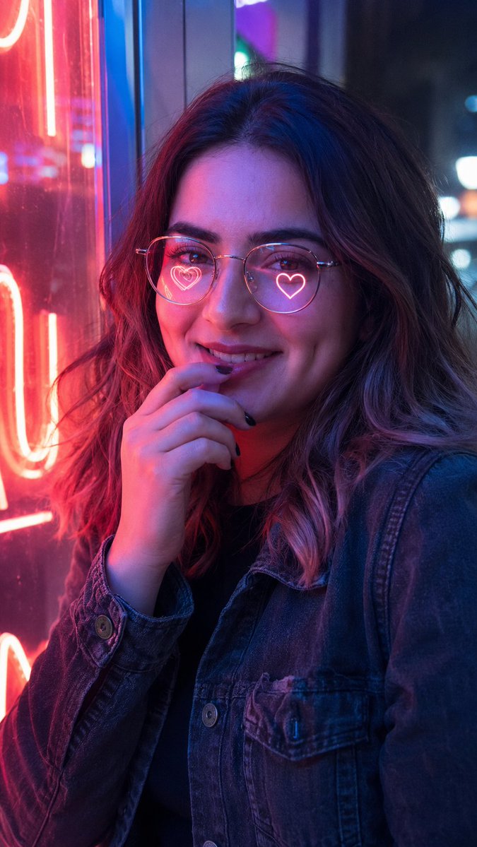 Neon Smartphone Portrait