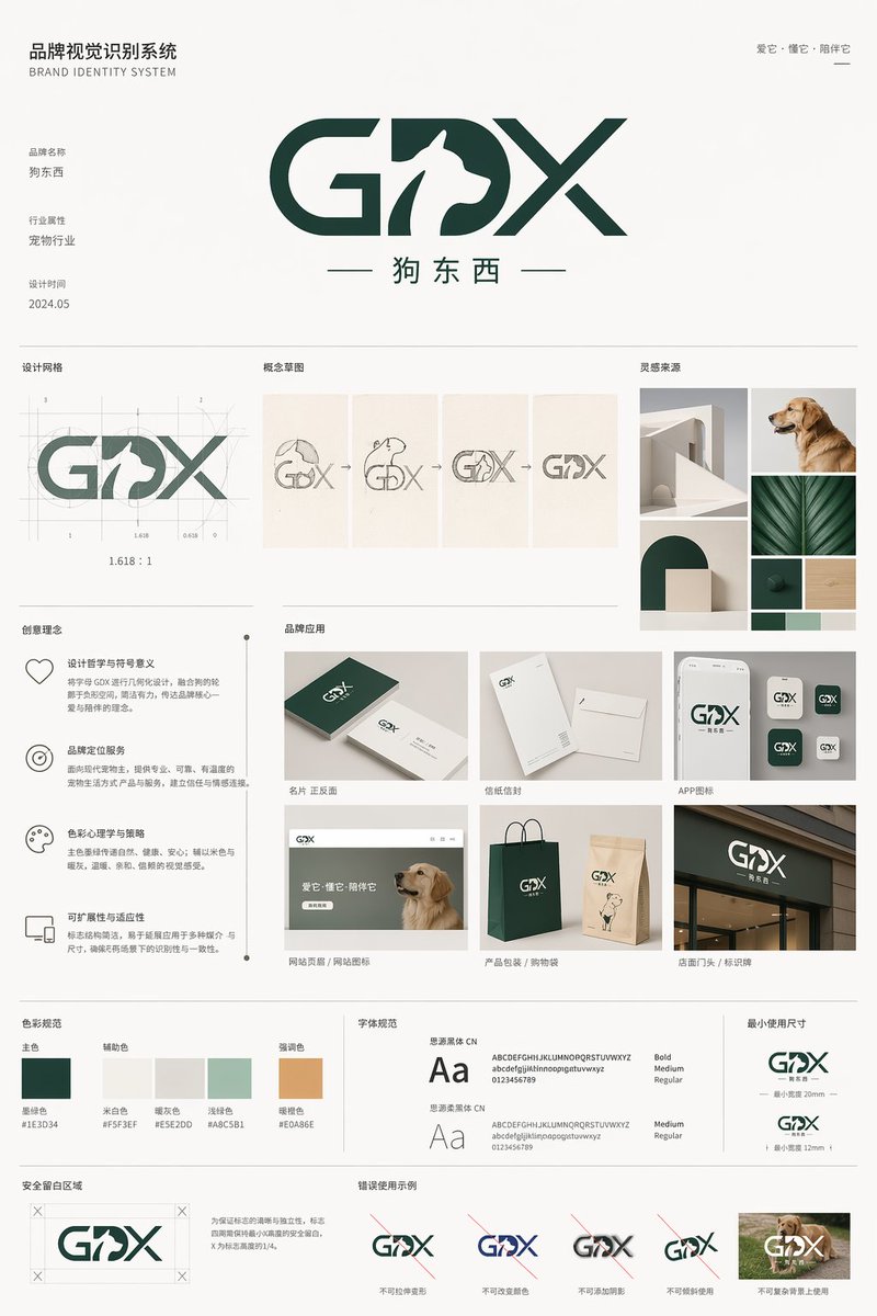 Pet Brand Identity Board