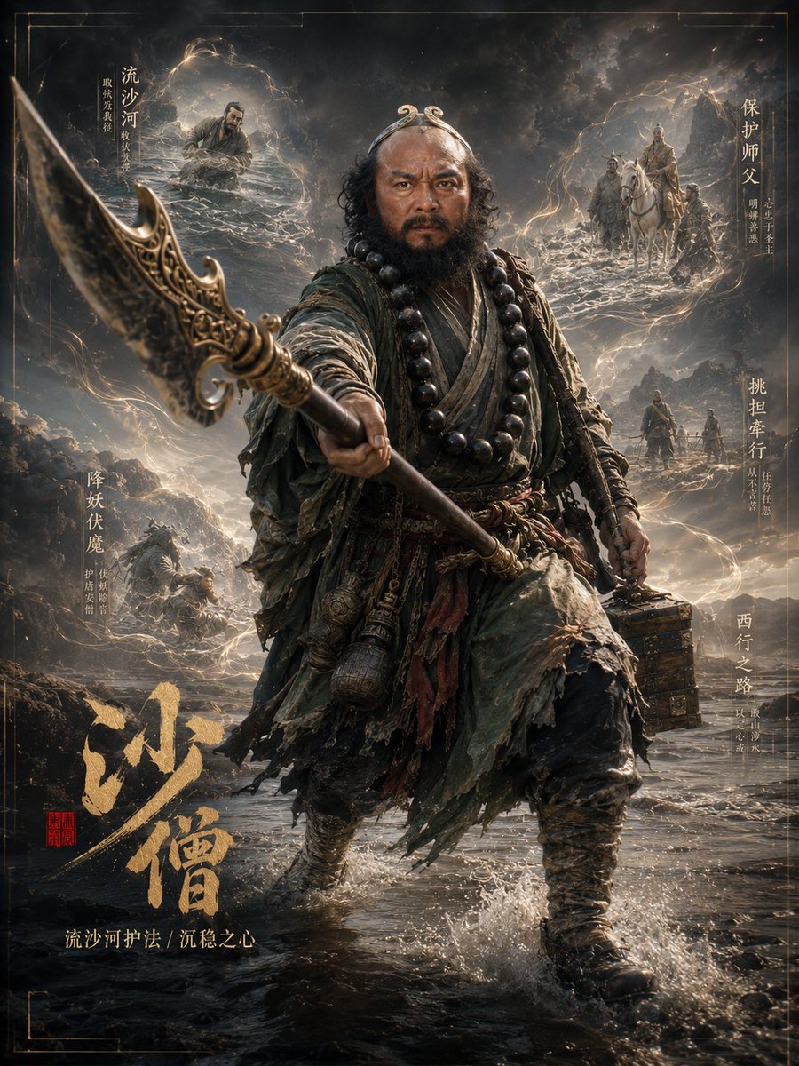 沙僧 3D 角色档案海报