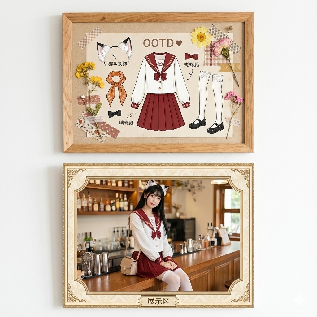 可爱时尚展示复制品