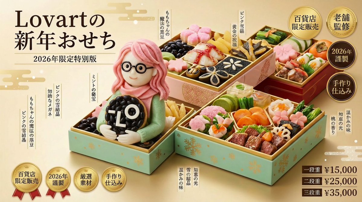 新年御节料理广告主视觉生成提示词